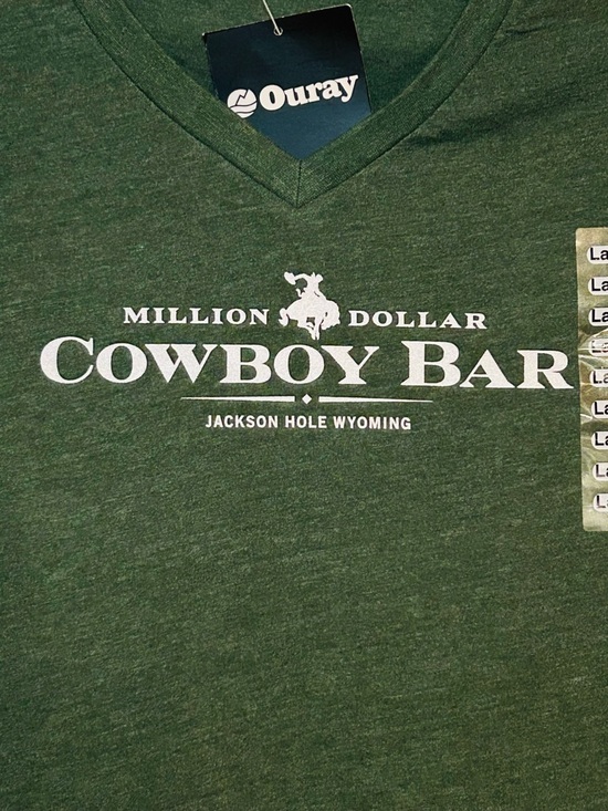 Oura Tops - MILLION DOLLAR COWBOY RANCH - Oura Green Ladies V-Neck T-Shirt